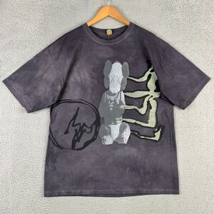 Cactus Jack X Kaws Fragment T-Shirt Men's XL Gray Short Sleeve Travis Scott RARE